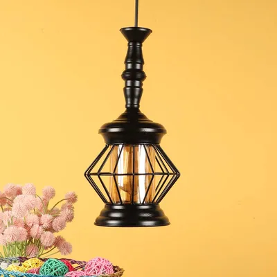 Ancient Black Crafted Lantern Hanging Light