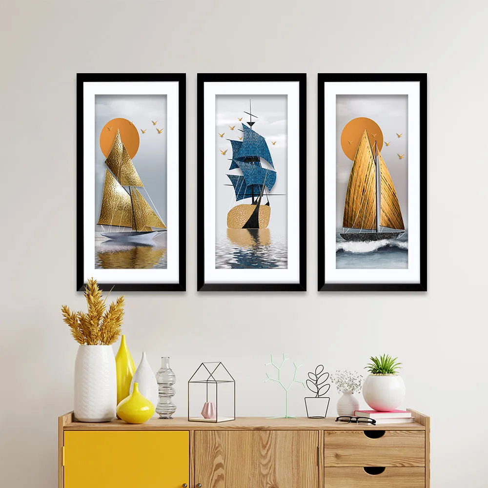 Ancient Crafts Frames Set Of 3