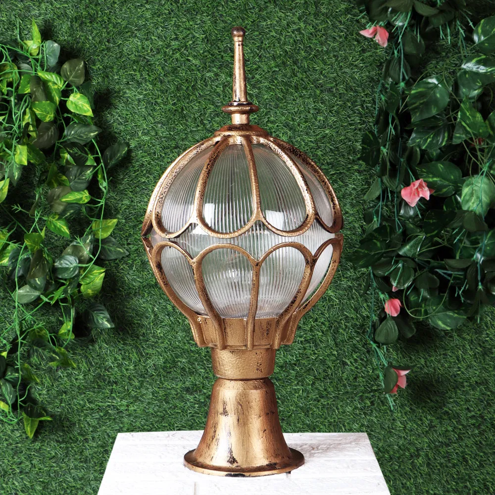 Ancient Era Designer Globe Outdoor Gate Light Single Piece