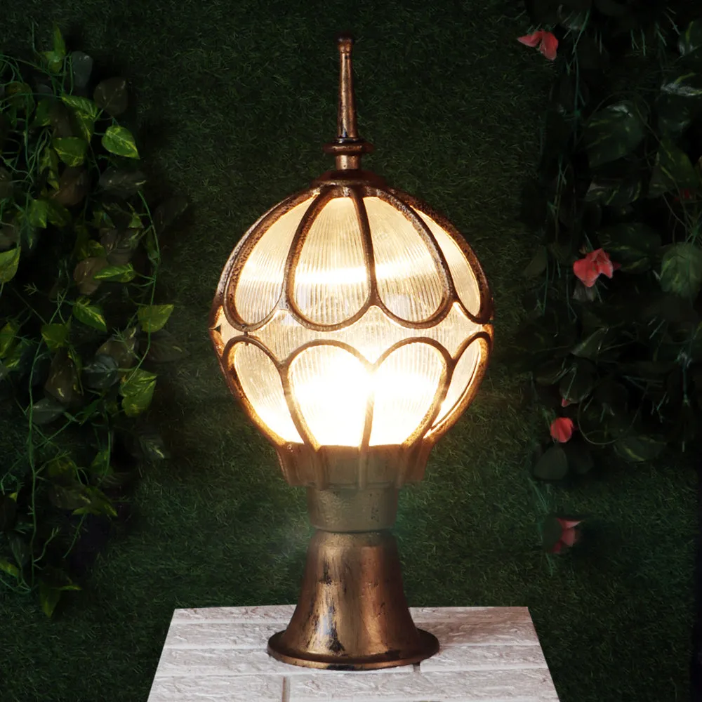 Ancient Era Designer Globe Outdoor Gate Light Single Piece