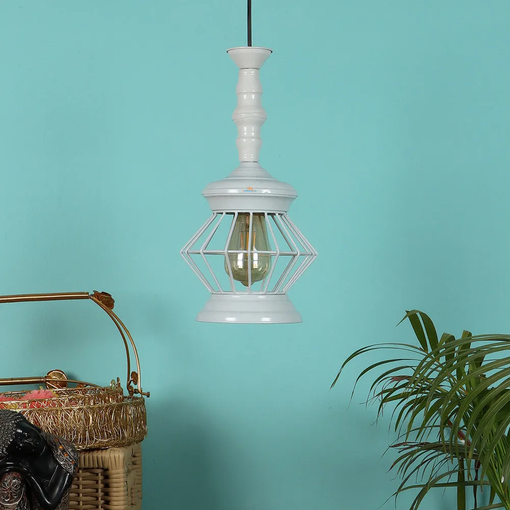 Ancient Metal Jaal Hanging Light Without Glass Black