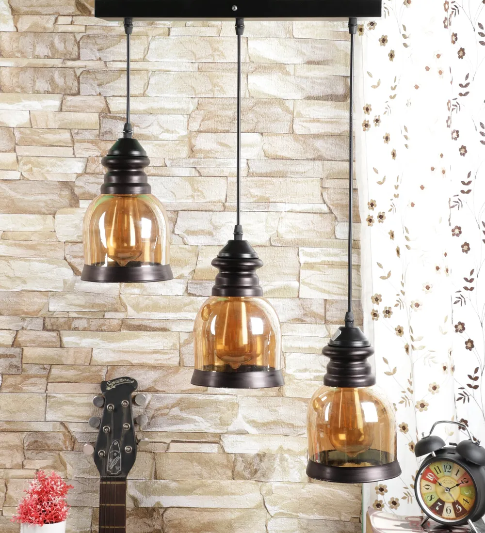 Ancient Royal Motif Inverted Oval Cluster Hanging Light