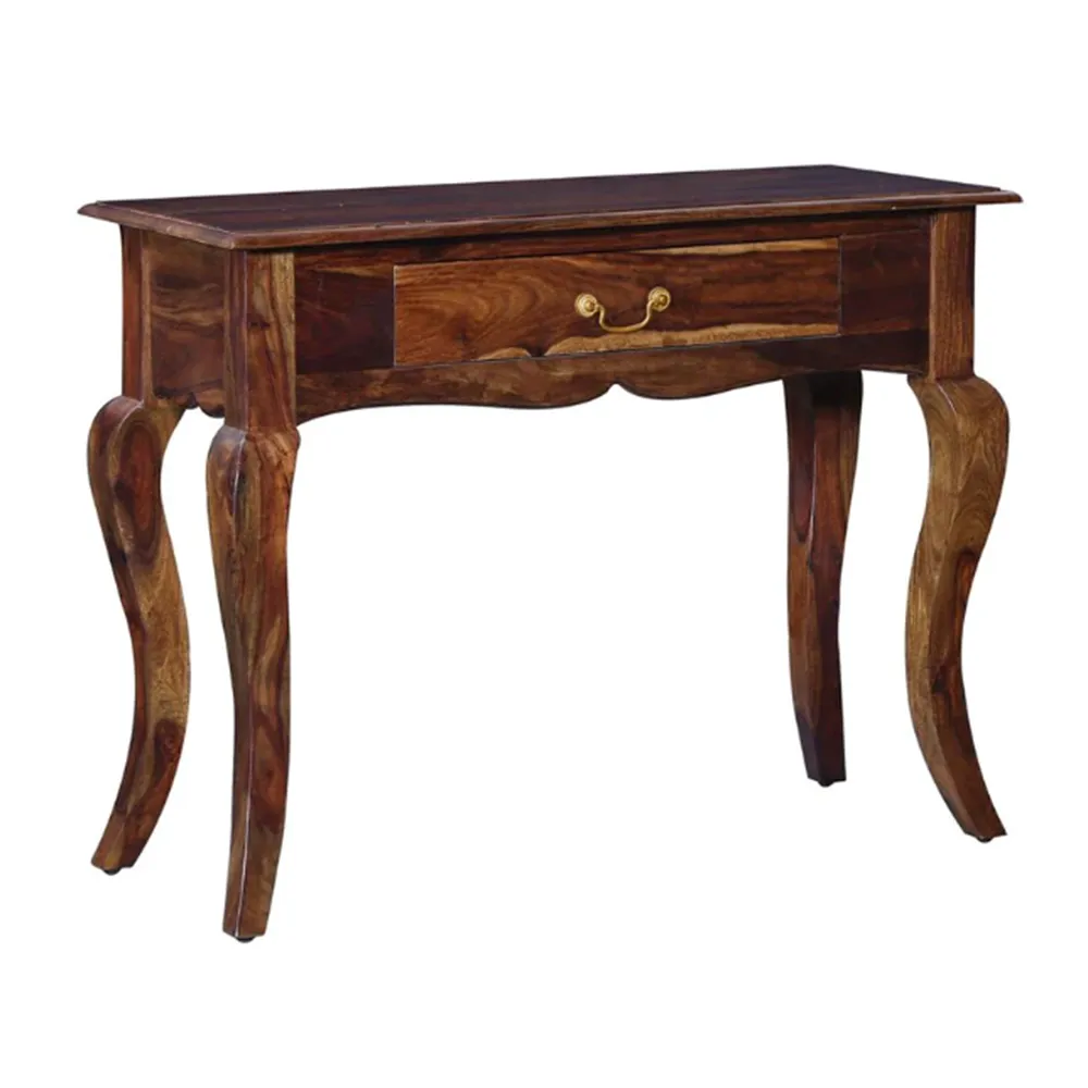 Ancient Royal Pattern Solid Sheesham Wood Console Table