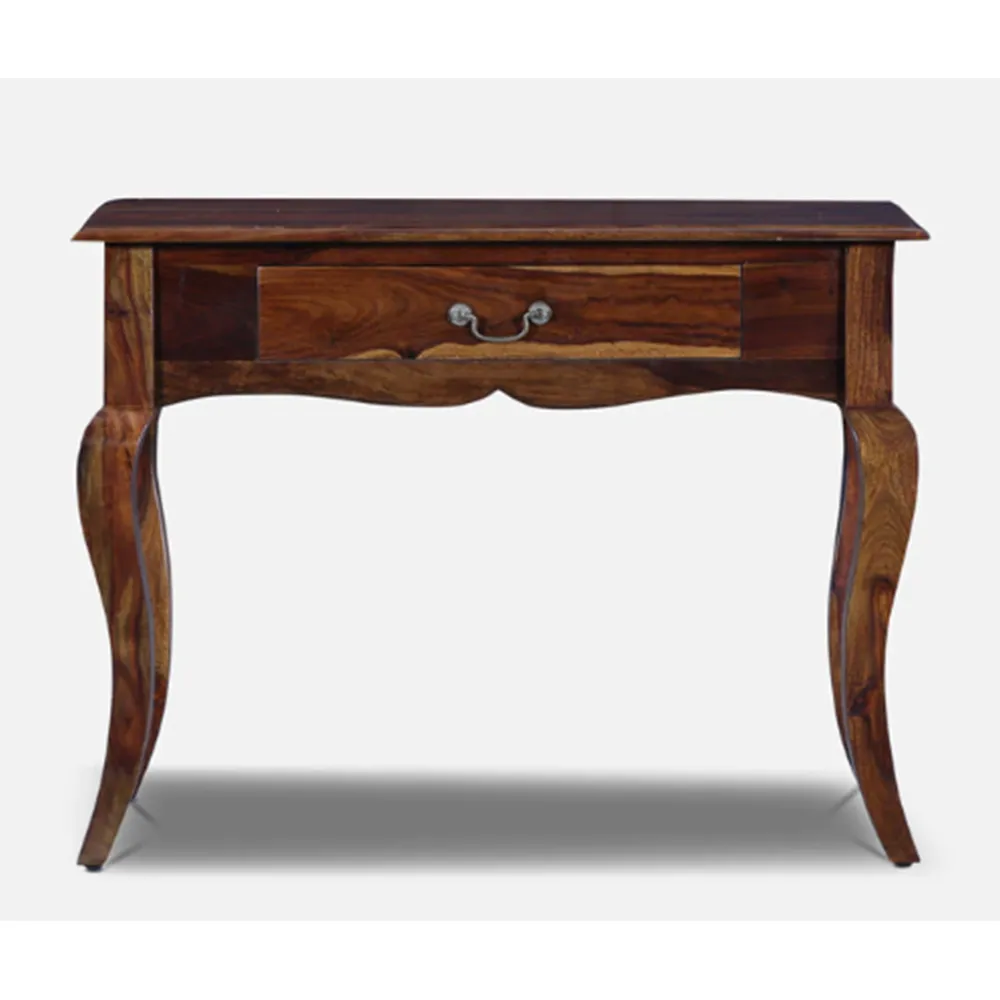 Ancient Royal Pattern Solid Sheesham Wood Console Table