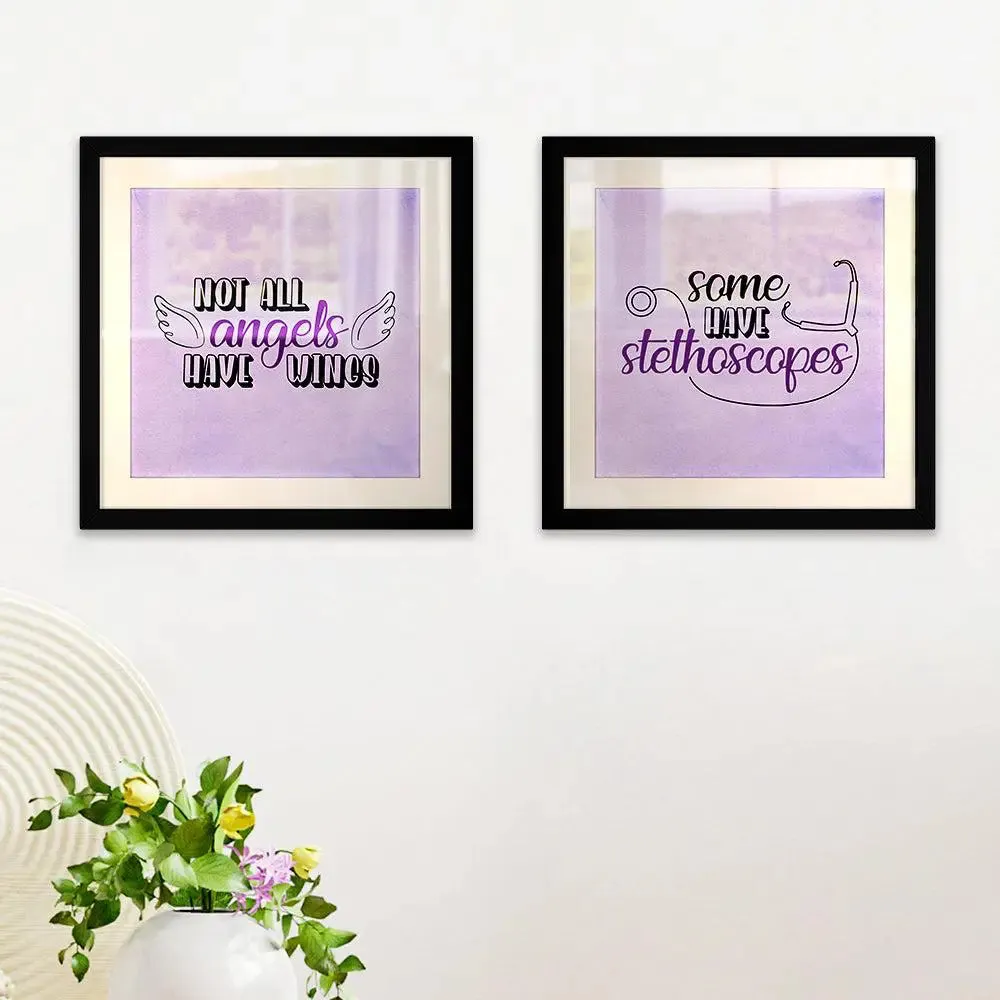 Angel Doctor Framed Wall Art Decor For Doctor Clinic/ GIft for Doctor