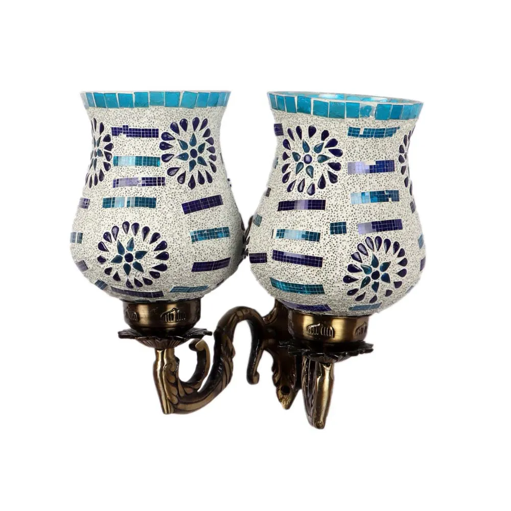 Antique Aluminium Multicolor Flower Wall Lights Single Piece