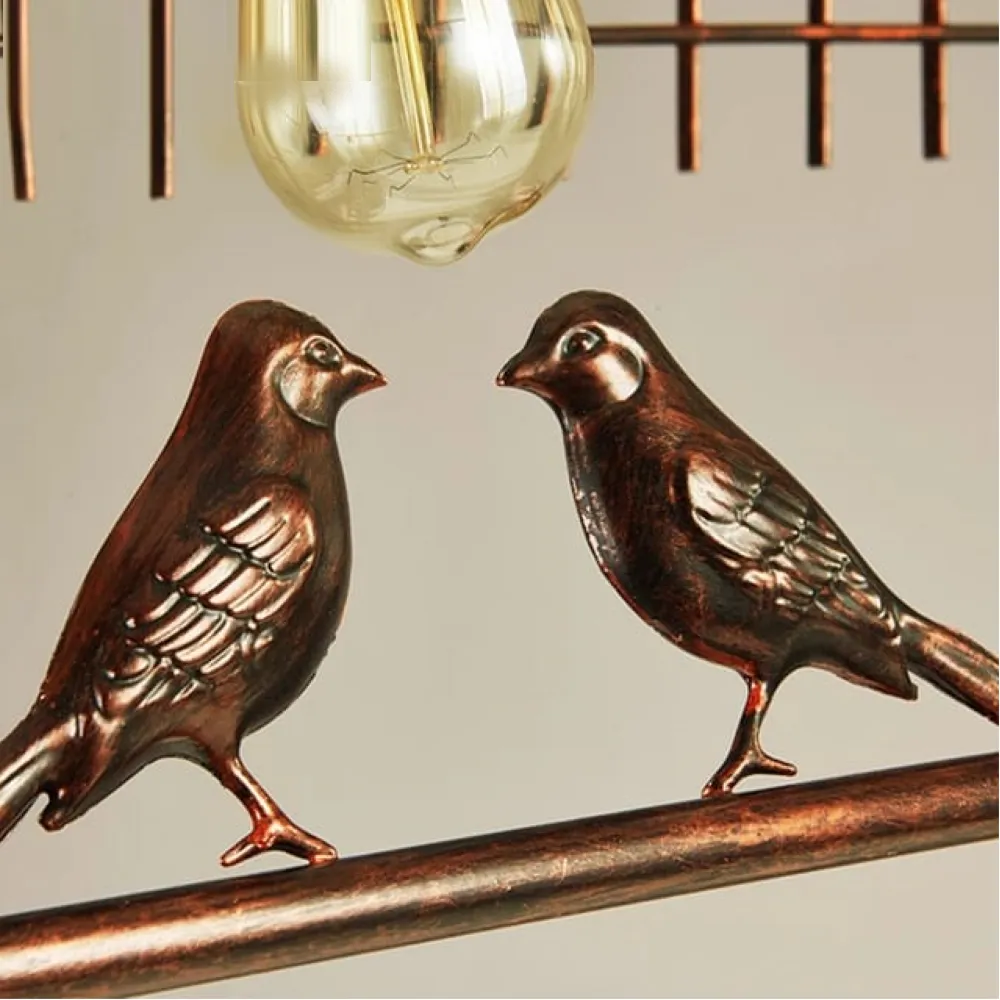 Antique Bird Cage Industrial Hanging Light