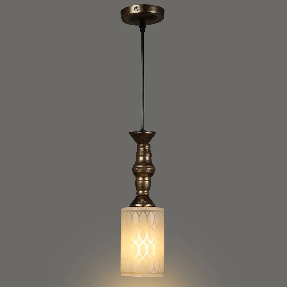 Antique Bronze Hanging Light in AT (Yellow, Pack of 3)