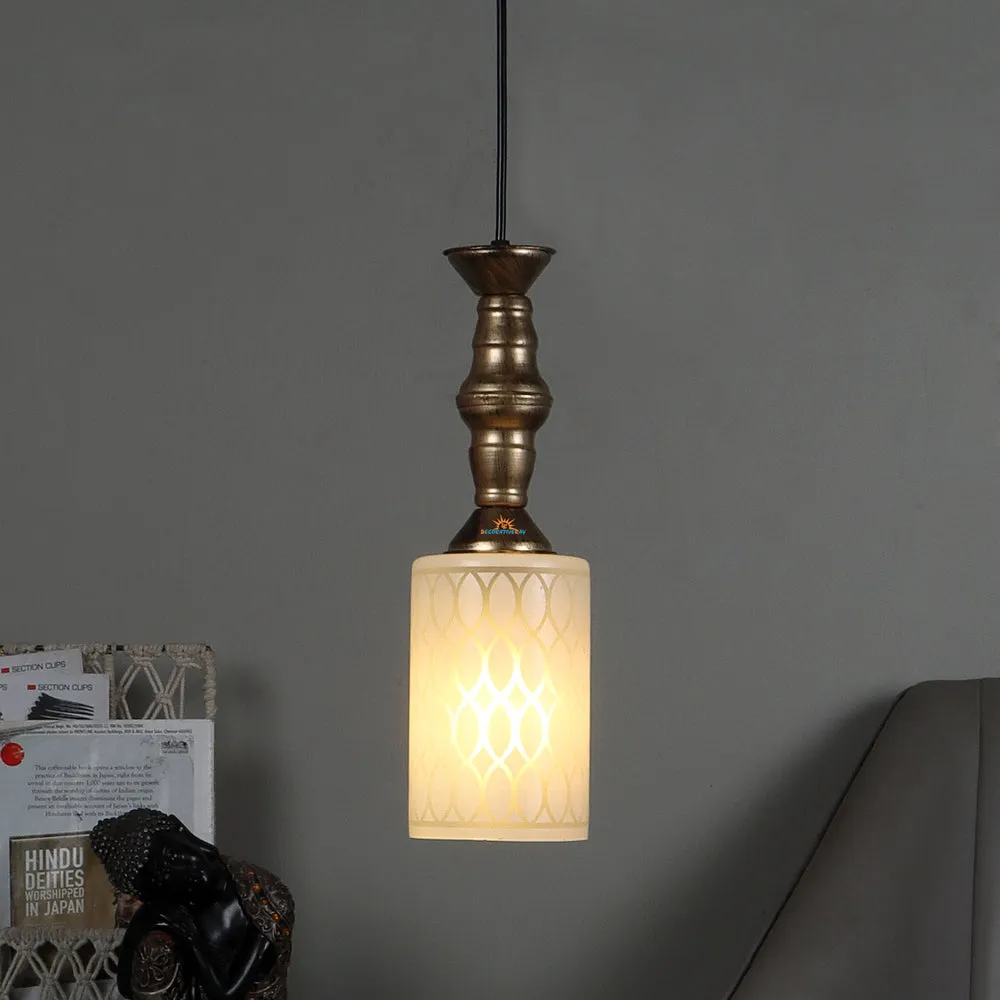 Antique Bronze Hanging Light in AT (Yellow, Pack of 3)