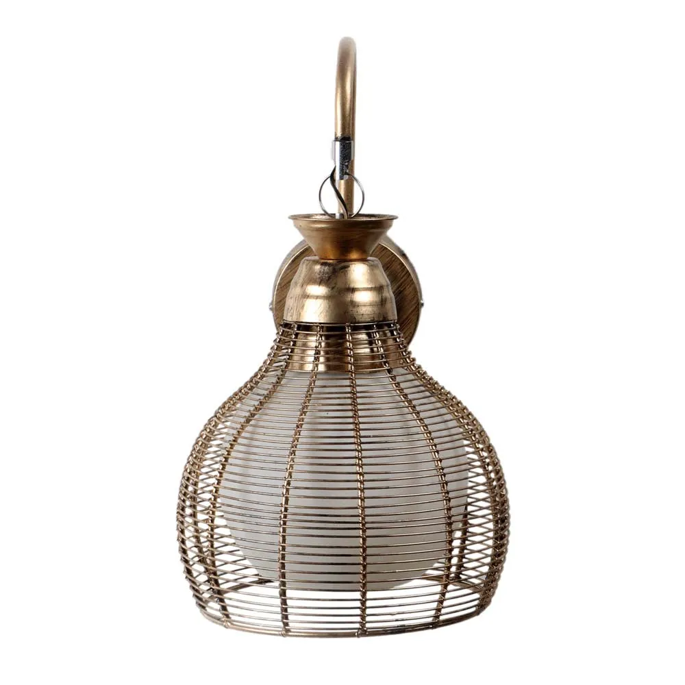 Antique Caged Black metal finish Wall Light ( Bulb included)