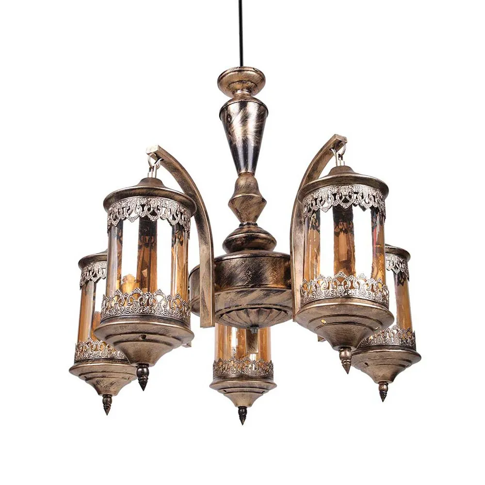 Antique Designer Brass Finish Gold Chandelier