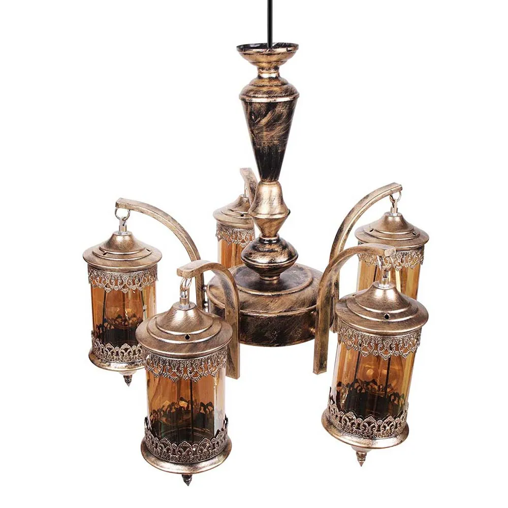 Antique Designer Brass Finish Gold Chandelier