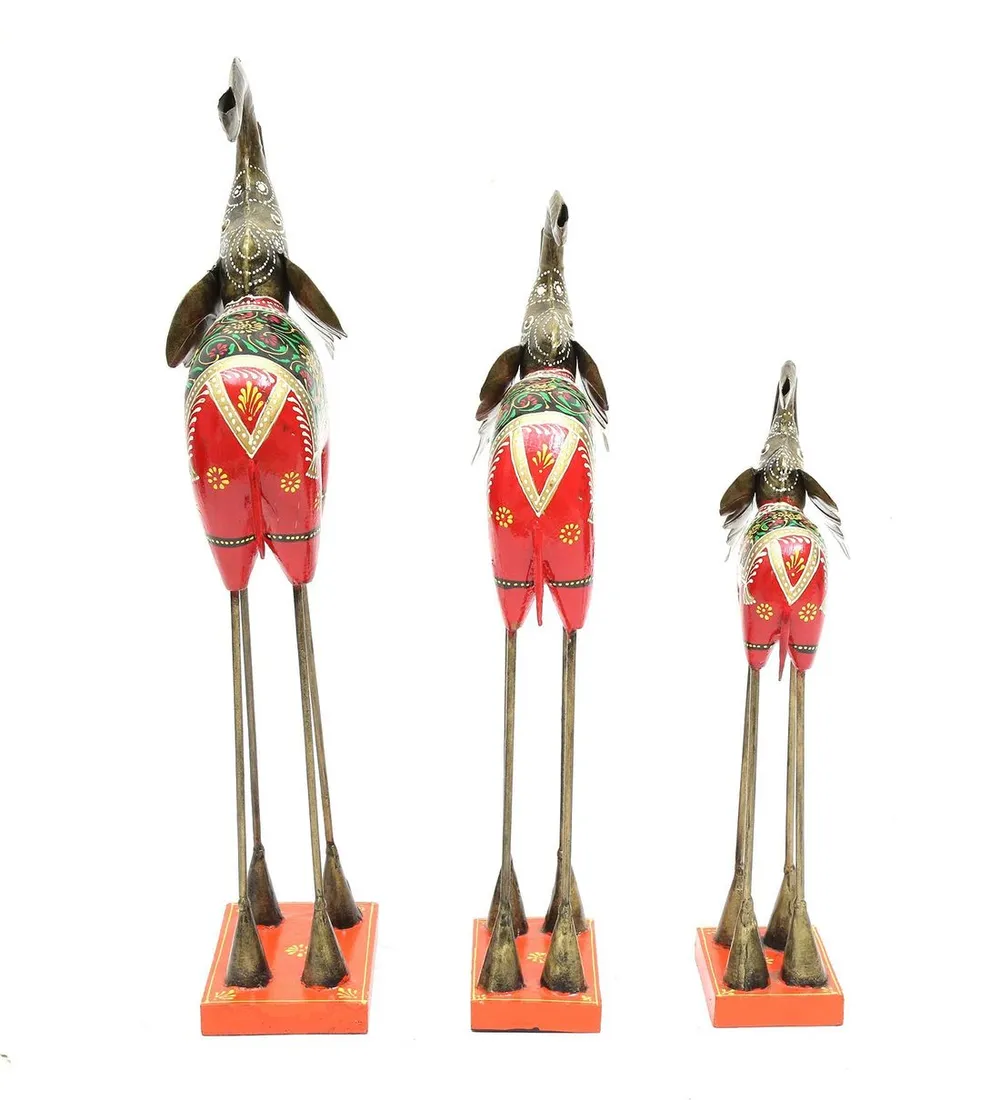 Antique Designer Elephant Figurines / Showpiece Set Of 3