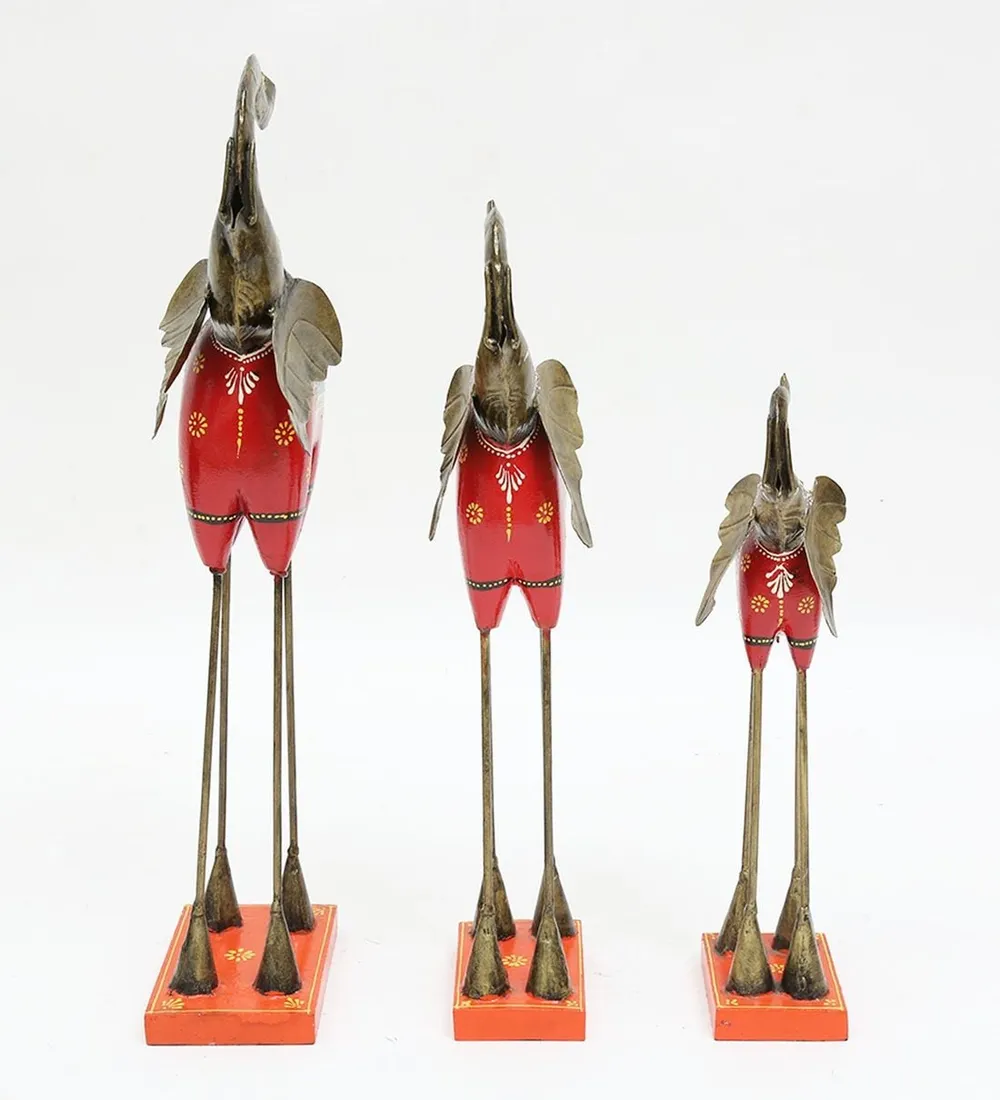 Antique Designer Elephant Figurines / Showpiece Set Of 3