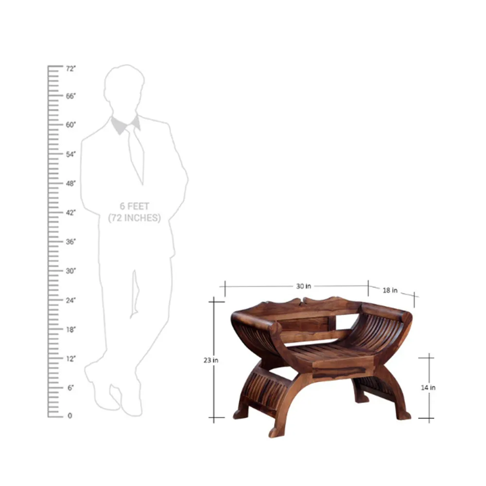 Antique Designer Sheesham Wood Single Seatee