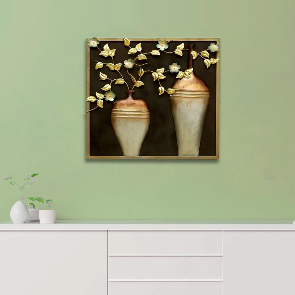 Antique Floral Metal Wall Art