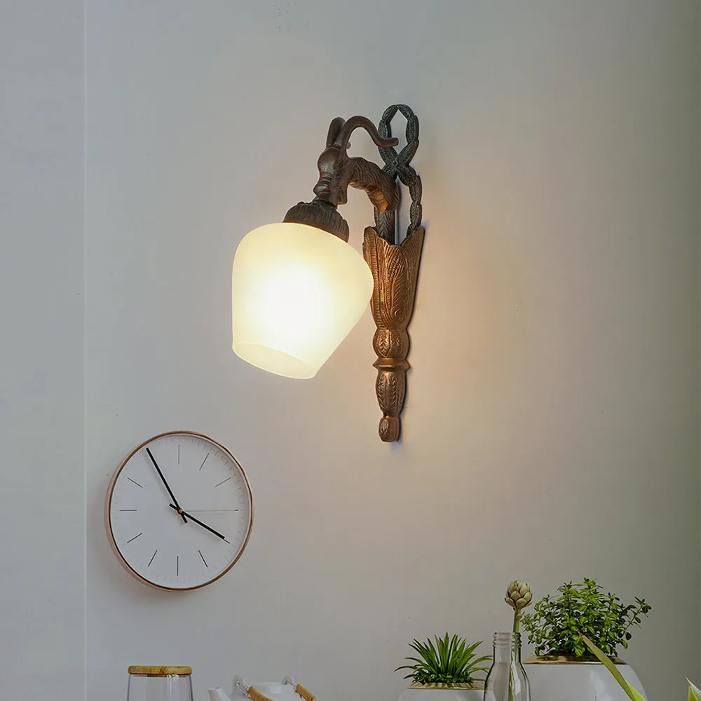 Antique Mid-Century Style Single Light Wall Sconce