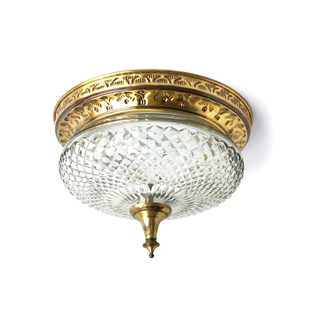 Antique Motif Brass Ceiling Light Fixture