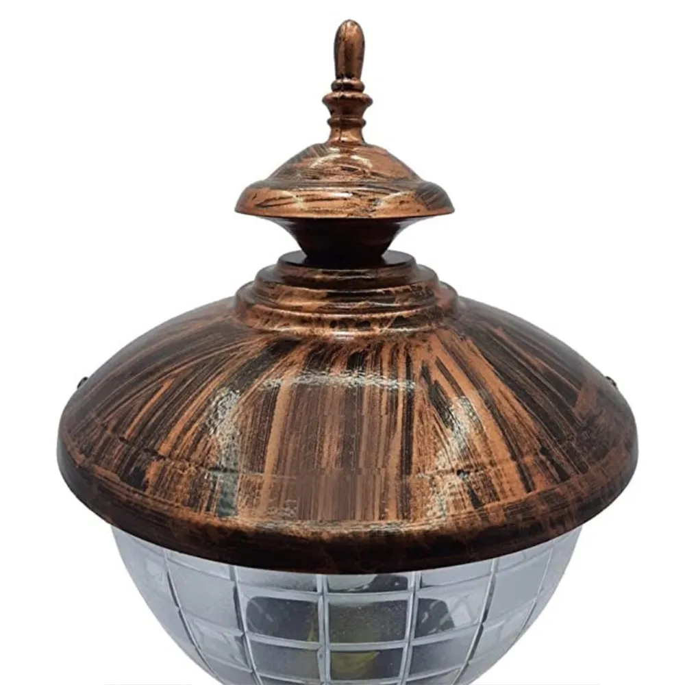 Antique Motif Copper Outdoor Lamp Single Piece
