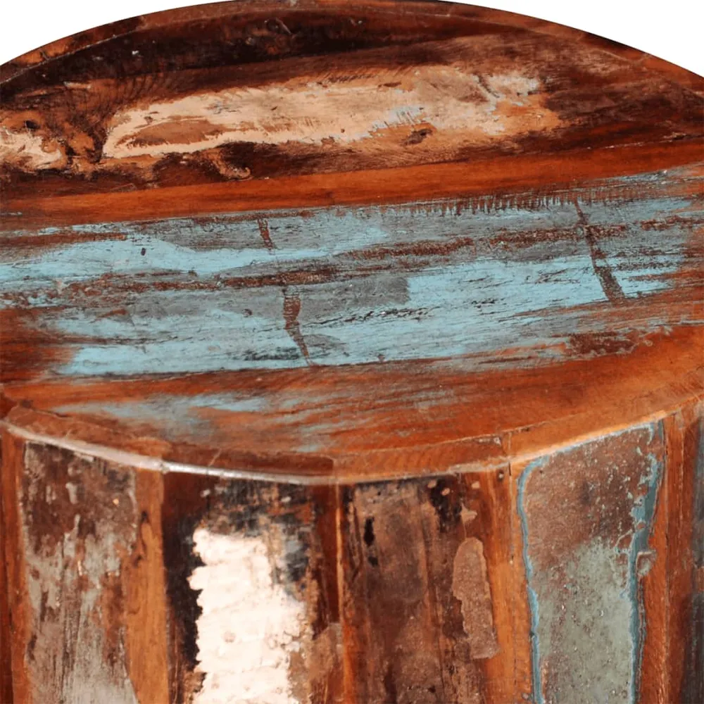 Antique Reclaim Wood Cylindrical Seating Stool
