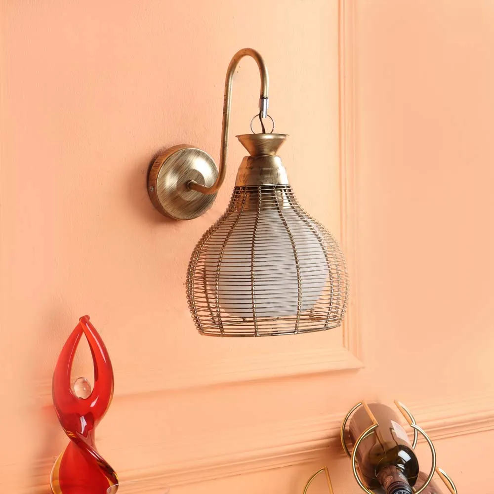 AntiqueCaged antice metal Wall Light ( Bulb included) Single Piece