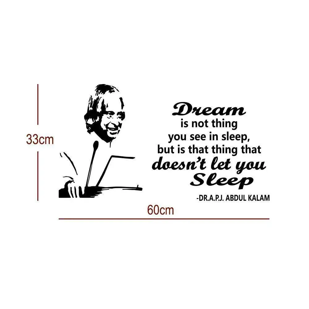 A.P.J. Abdul Kalam Quote Wall Sticker to Decor Your Living Area