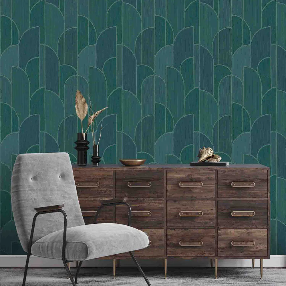 Arch Forest Textured Premium Wallpaper- Tapestry Wallpaper brown