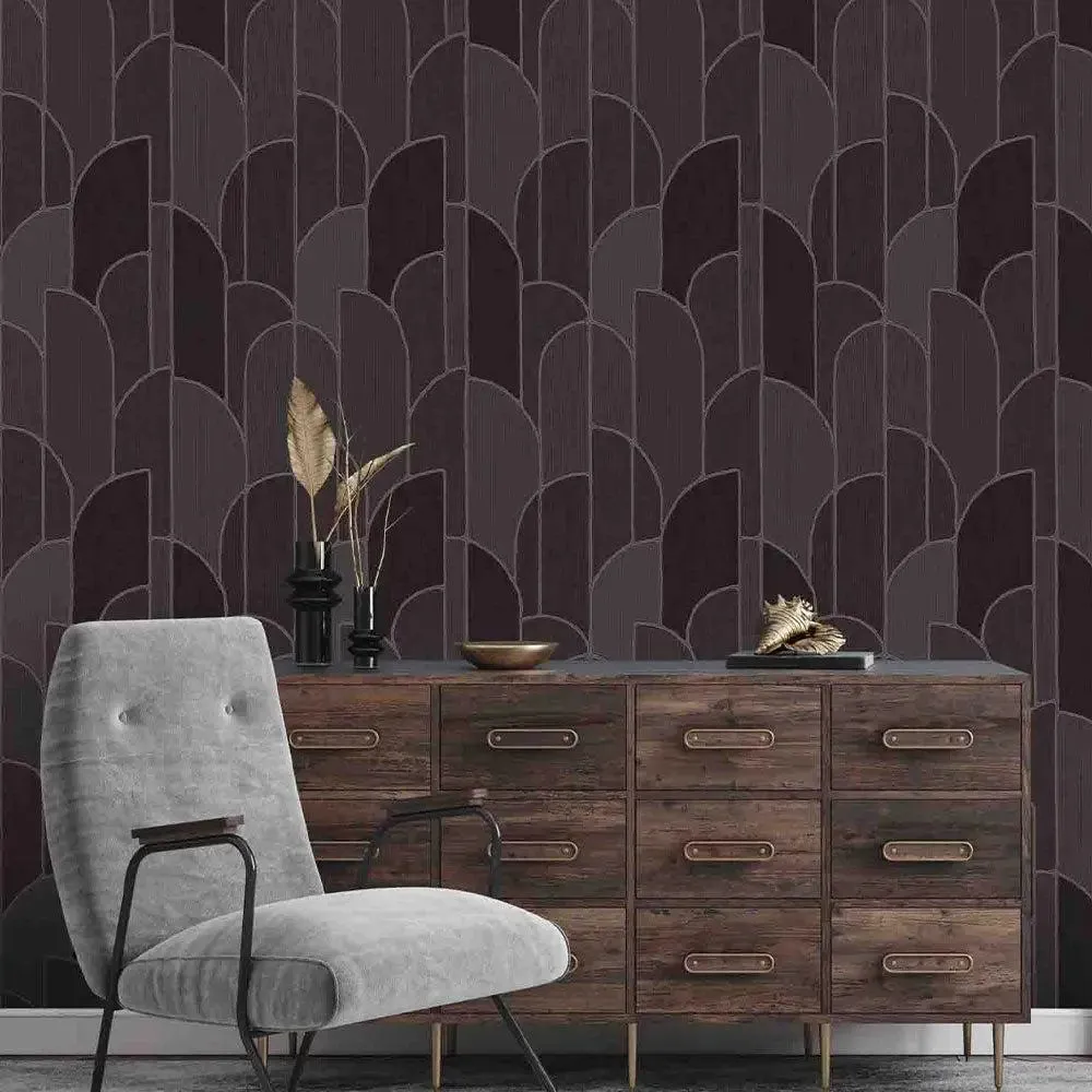 Arch Forest Textured Premium Wallpaper- Tapestry Wallpaper brown
