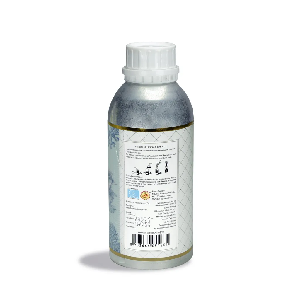 Aromatic Reed Diffuser Refill Pack (500 ML) ( French Lavender / Coral Blue / Tangerine ) CORAL BLUE