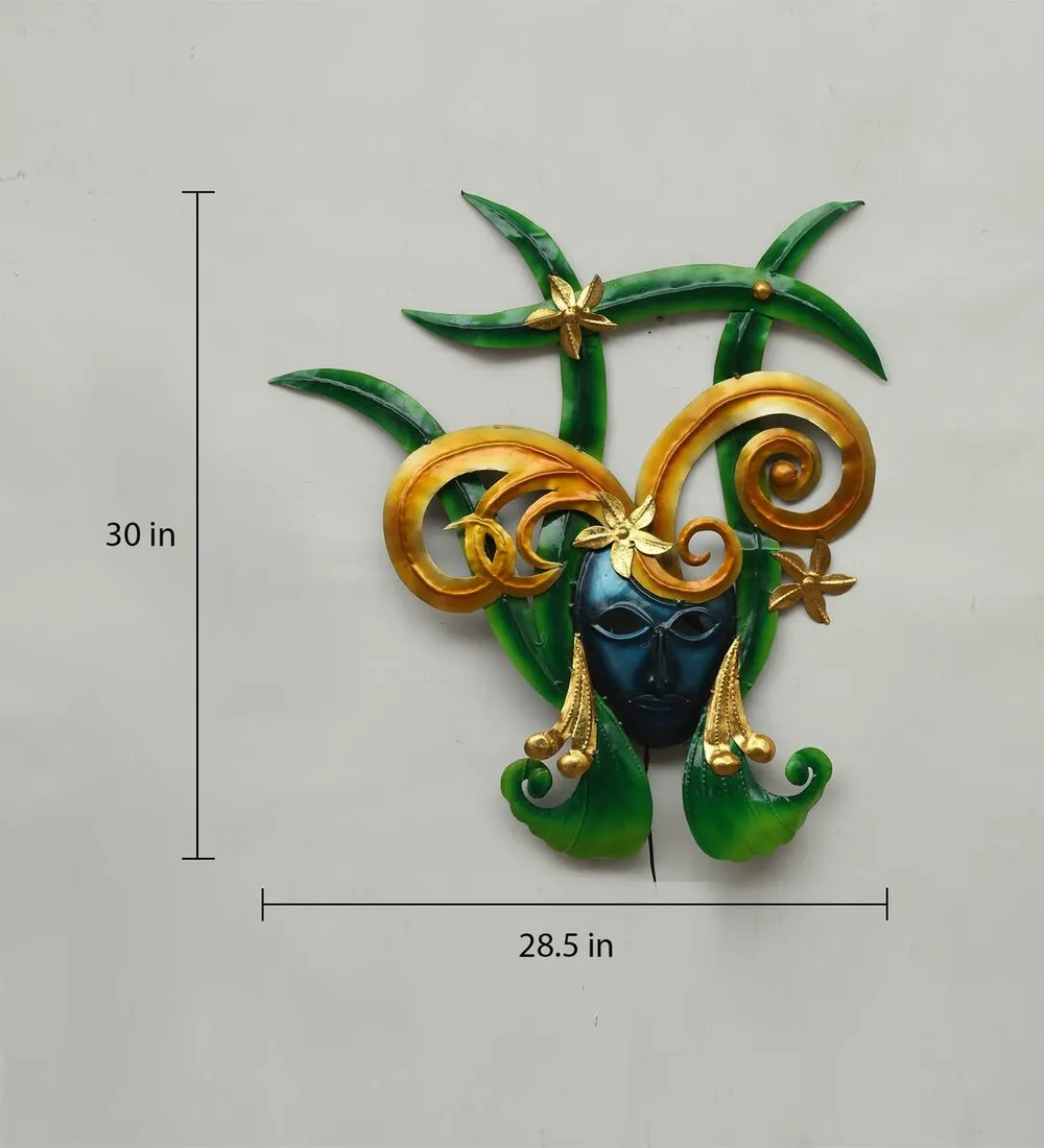 Artful Woman Masquerade LED Metal Wall Art