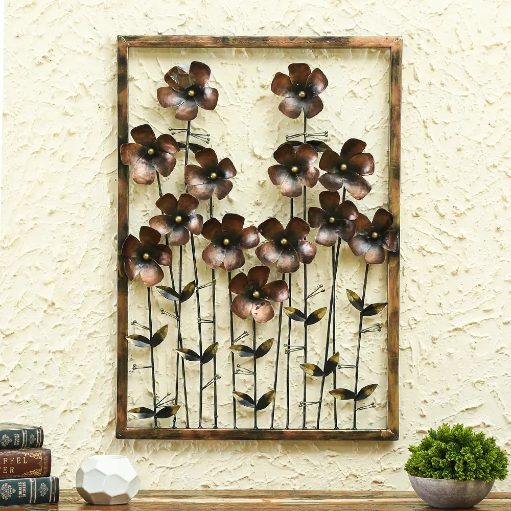Artistic Daisy Panel Metal Wall Art