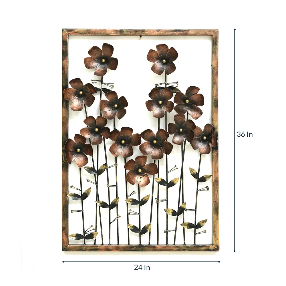 Artistic Daisy Panel Metal Wall Art