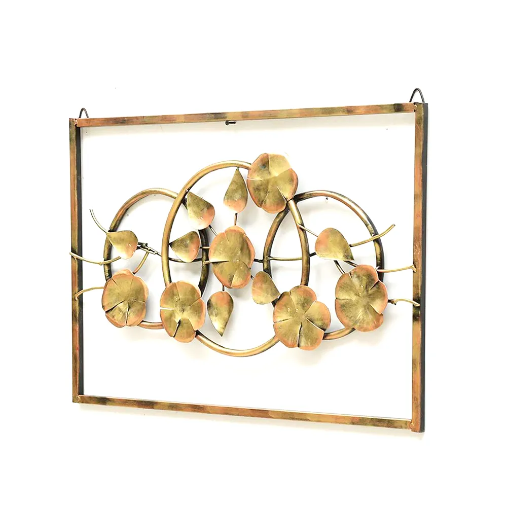 Assorted Leaves & Floral Designer Metal Wall Art With LED