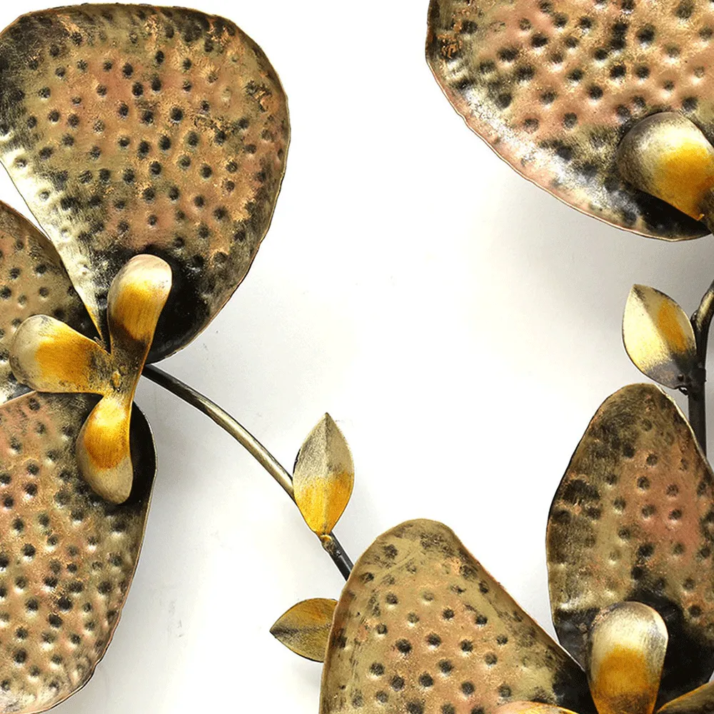 Assorted Leaves Stem Metal Wall Art