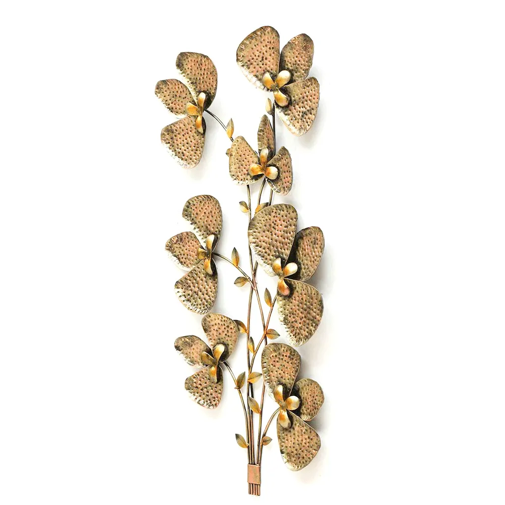 Assorted Leaves Stem Metal Wall Art