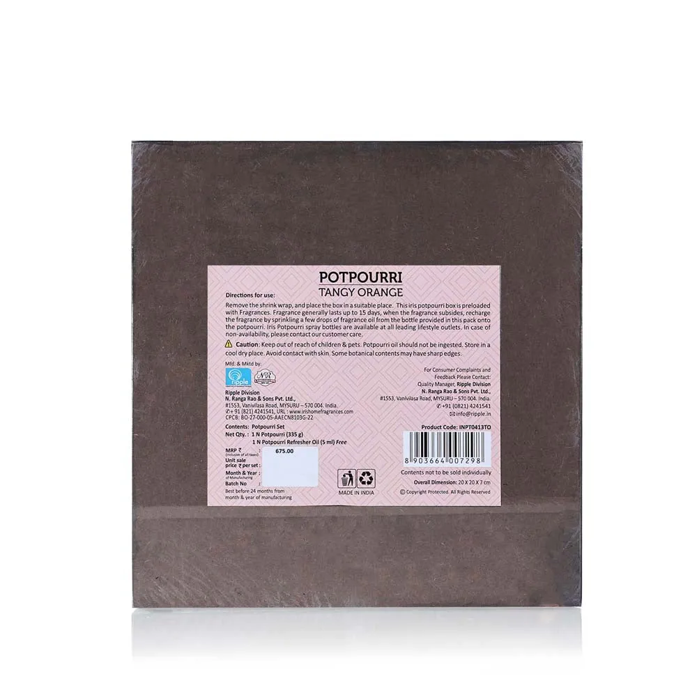 Assorted Tangy Orange fragrance Potpourri with Essential Oil Pack
