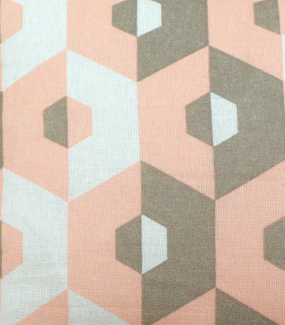 Astible Venus Pink Print Hexagon Cushion Cover
