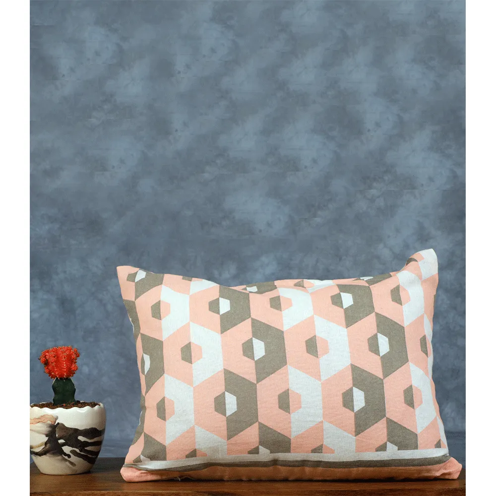 Astible Venus Pink Print Hexagon Cushion Cover