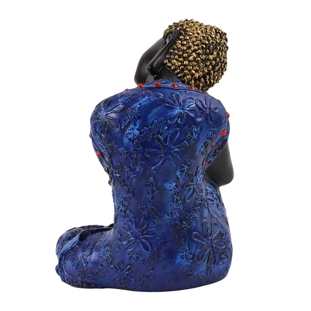 Attractive Black & Blue Peaceful Buddha Showpiece Single Piece