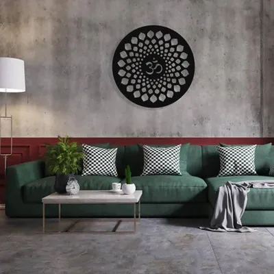 Aum Yantra Metal Wall Art Set of 1