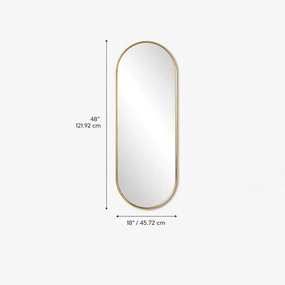WallMantra Aurelia Oval Wall Mirror – Premium Saint-Gobain Glass with Aluminium Frame 