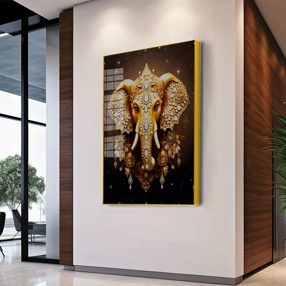 Auspicious Aura Ganesha Acrylic Wall Painting Regular