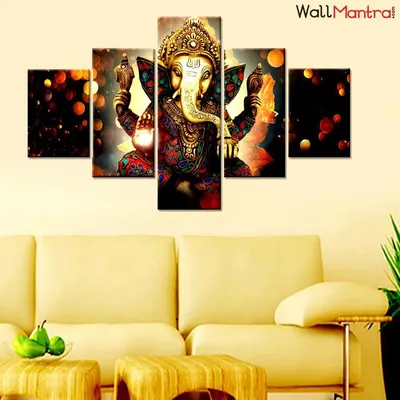 Auspicious Ganesha Canvas Print Wall Painting