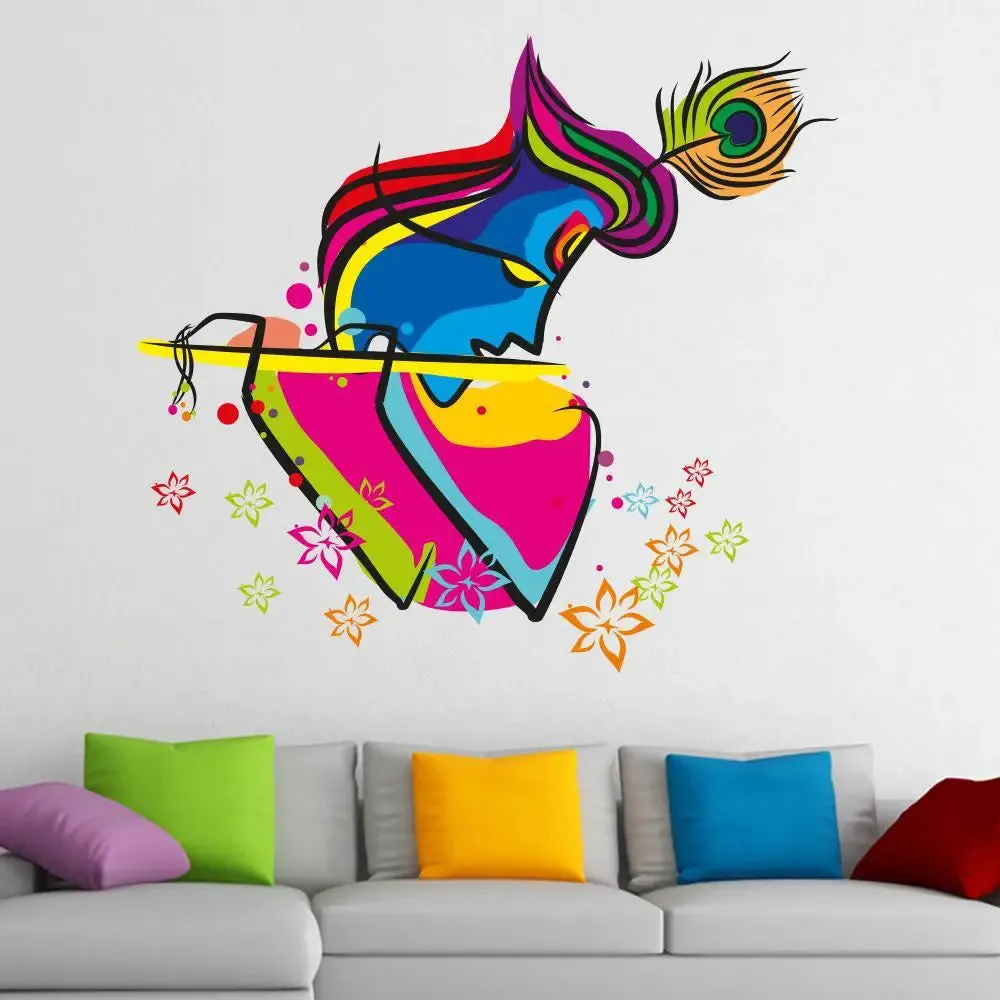 Auspicius Krishna wall Sticker