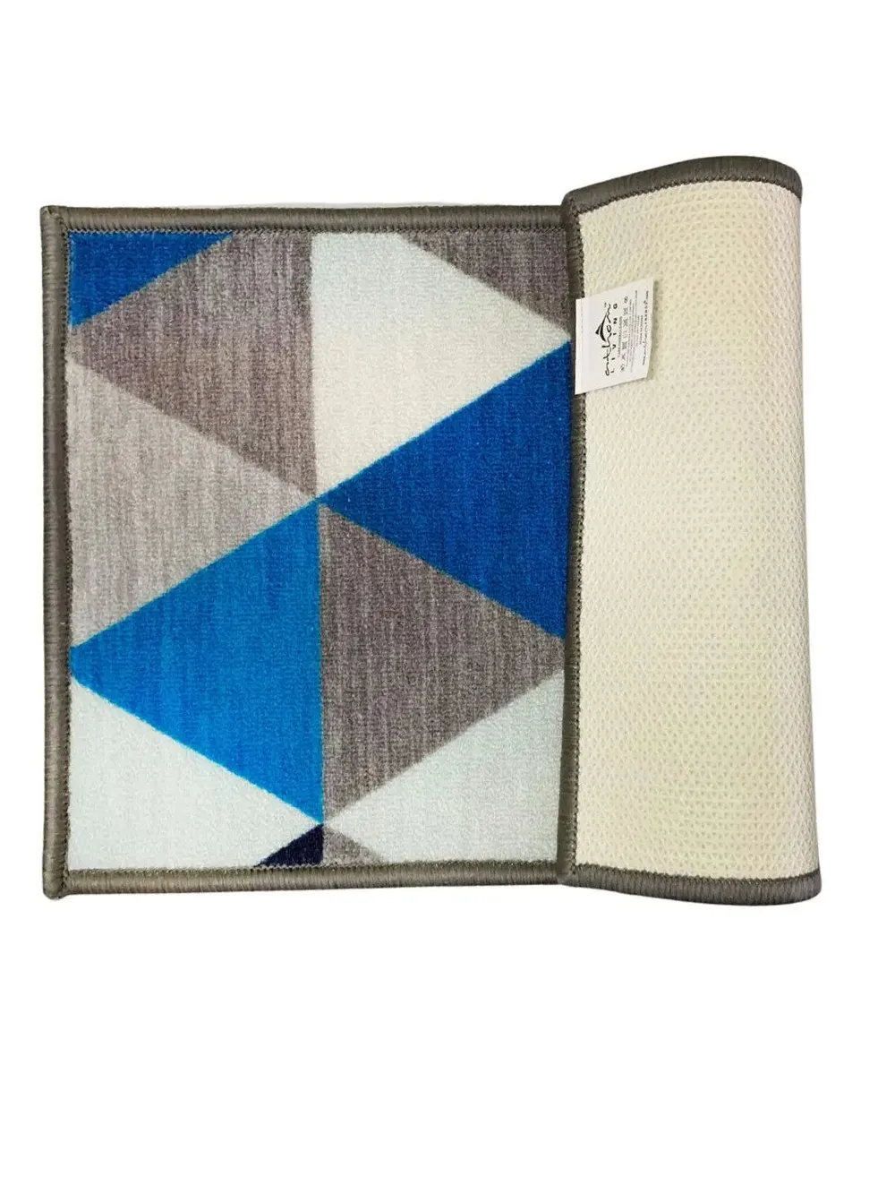 Aztec Blue Printed Premium Doormat (14 X 22 )Inches Single Piece