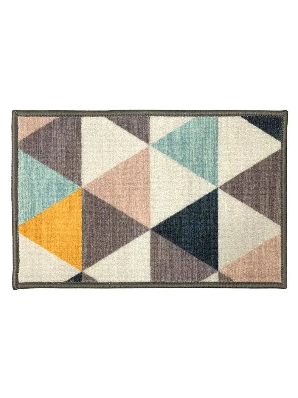 Aztec Grey & Yellow Printed Premium Doormat (14 X 22 )Inches Single Piece