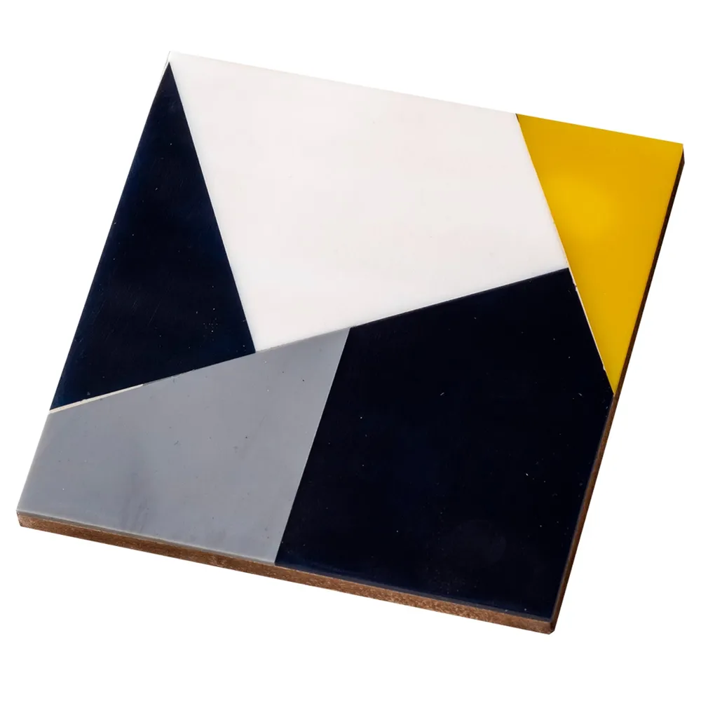 Aztec Inspired Multi-colored Resin Coasters Set Of 4