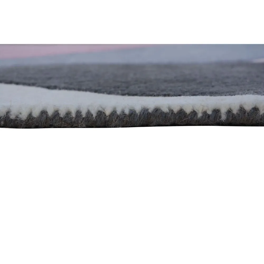 Aztec Patterned Pink & Gray Designer Area Carpet 2*5ft