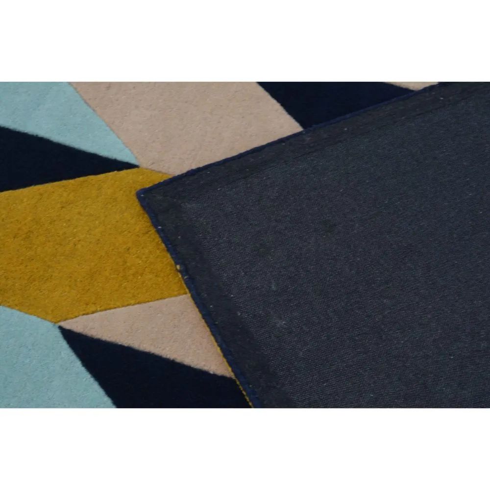 Aztec Patterned Shades Of Blue Designer Area Carpet 2*5ft