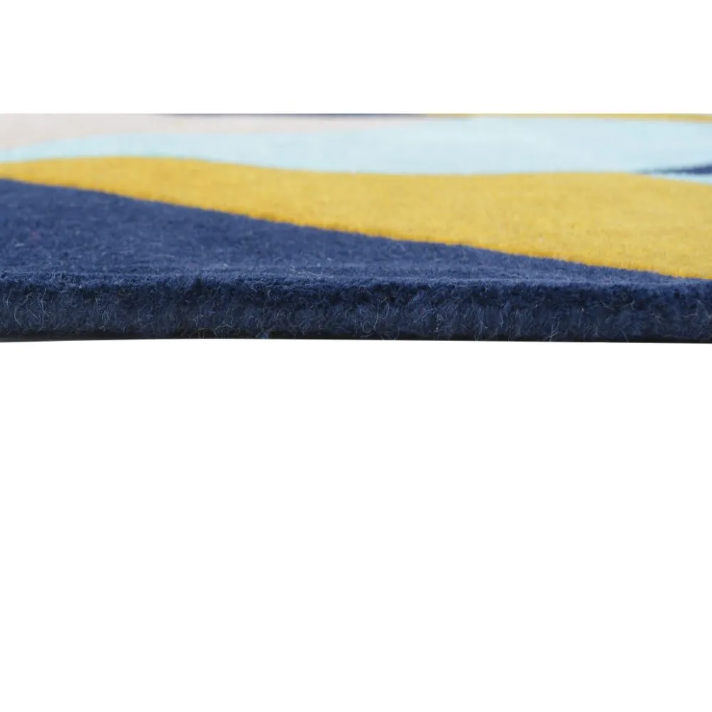 Aztec Patterned Shades Of Blue Designer Area Carpet 2*5ft